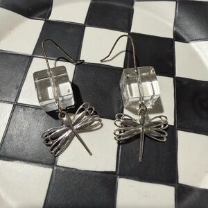 Silver Dragonfly Earrings